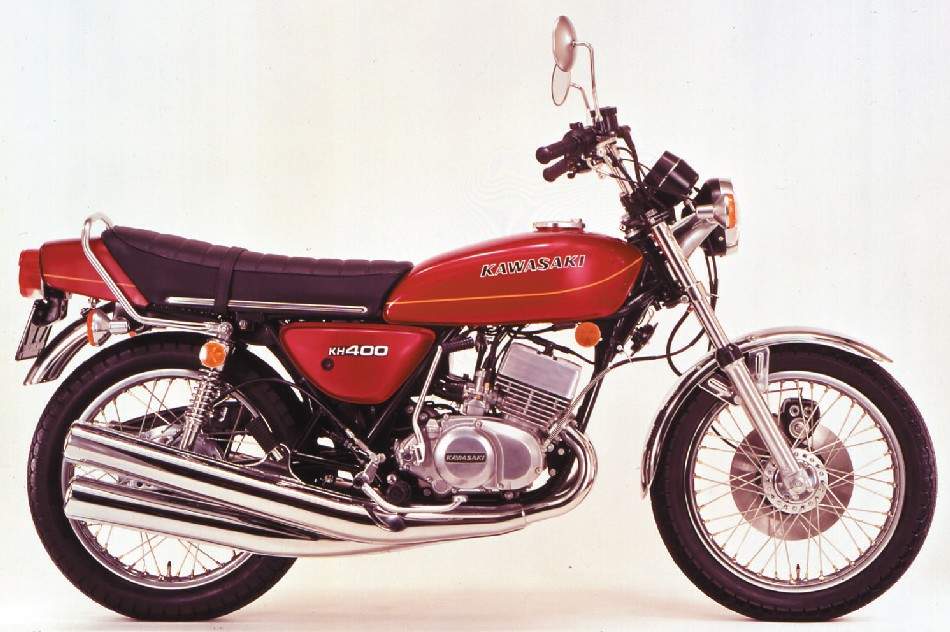KH250 外装一式 （KH400 250SS 350SS）レインボー赤 - オートバイ